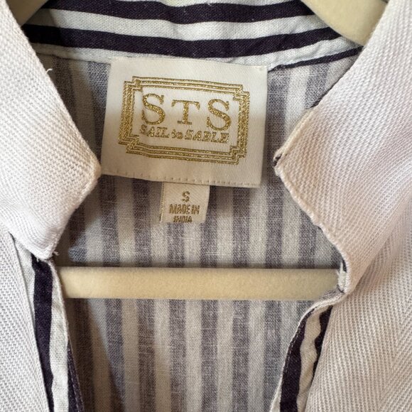 SAIL TO SABLE Navy and White Classic Sleeveless Tunic - Picture 4 of 5